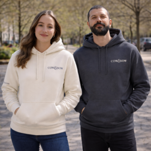Premium branded Cow & Sow Hooded Sweatshirt (Navy)